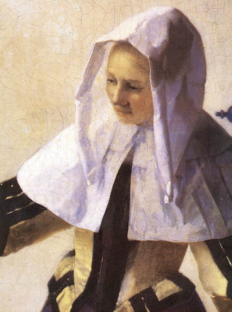 VERMEER VAN DELFT, Jan Young Woman with a Water Jug (detail) r